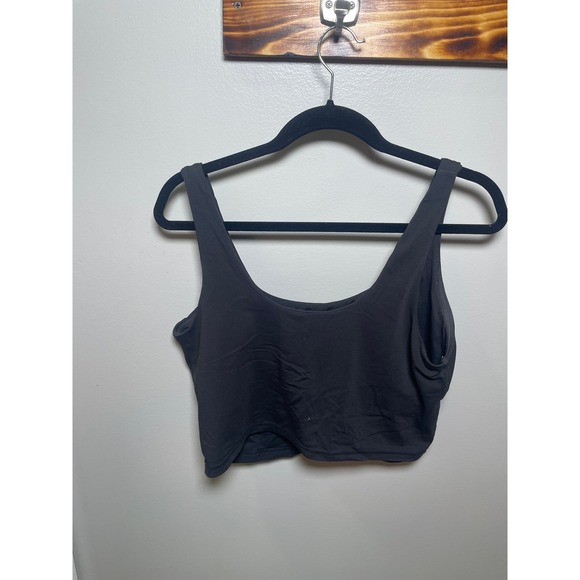 Avia SoftSculpt Womens Black Crop Tank Top Scoop Neck Athletic Size XL 16-18 - Picture 4 of 4